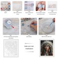 thumbnail image 3 of Paint by Numbers Kit for Adults, Feathered Headdress Azure Adornments Paint by Numbers, Easy Paint by Numbers Kit for Adults Beginner, DIY Adult Paint by Number Kits on Canvas, Home Decor, 3 of 7