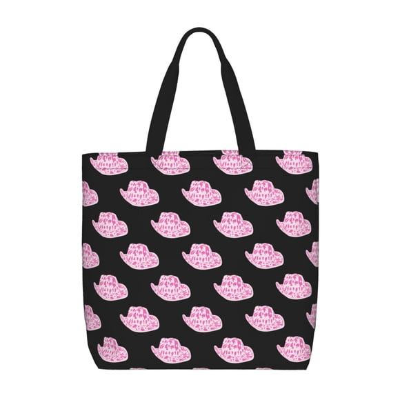 Easygdp Cowboy Hat Bolsa Tote para Mujer, Bolso de Hombro para Trabajo, Playa, Viajes, Compras y Supermercado