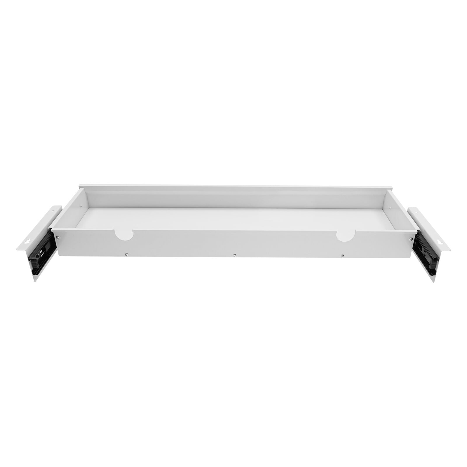 ToppiJoy 33” Under Desk Drawer, Mounted Sliding Pull-out Drawer, Large Storage Organizer for Sit Stand Workstation (White)