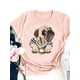 thumbnail image 3 of Camiseta con estampado de dibujos animados de dinosaurios y amor, ropa de verano de manga corta para mujer, camiseta básica gris, camiseta gráfica de moda, 3 of 5