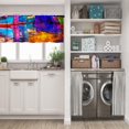 thumbnail image 3 of LALILO Kitchen Curtain Valance Planet Earth Morning Morning Rod Pocket Window Curtain 52"x 18" Set of 2, 3 of 7