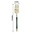 thumbnail image 3 of Efavormart 24 Pack | 6" Gold / Hunter Emerald Green Glittered European Style Plastic Forks With Roman Column Handle, Disposable Utensil, 3 of 11