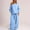 Blue, variant on Frostluinai Oversized Sweatsuits for Women Dew Shoulder Sweatshirts Elastic Waist Wide Leg Pants Solid Casual Sets Two Piece with Pocket