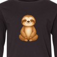 thumbnail image 4 of Inktastic Happy Sloth Long Sleeve Youth T-Shirt, 4 of 5