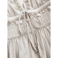 thumbnail image 3 of Womens Apricot Boho Halter Maxi Dress V-Neck Smocked Waist Tiered Beach, 3 of 5