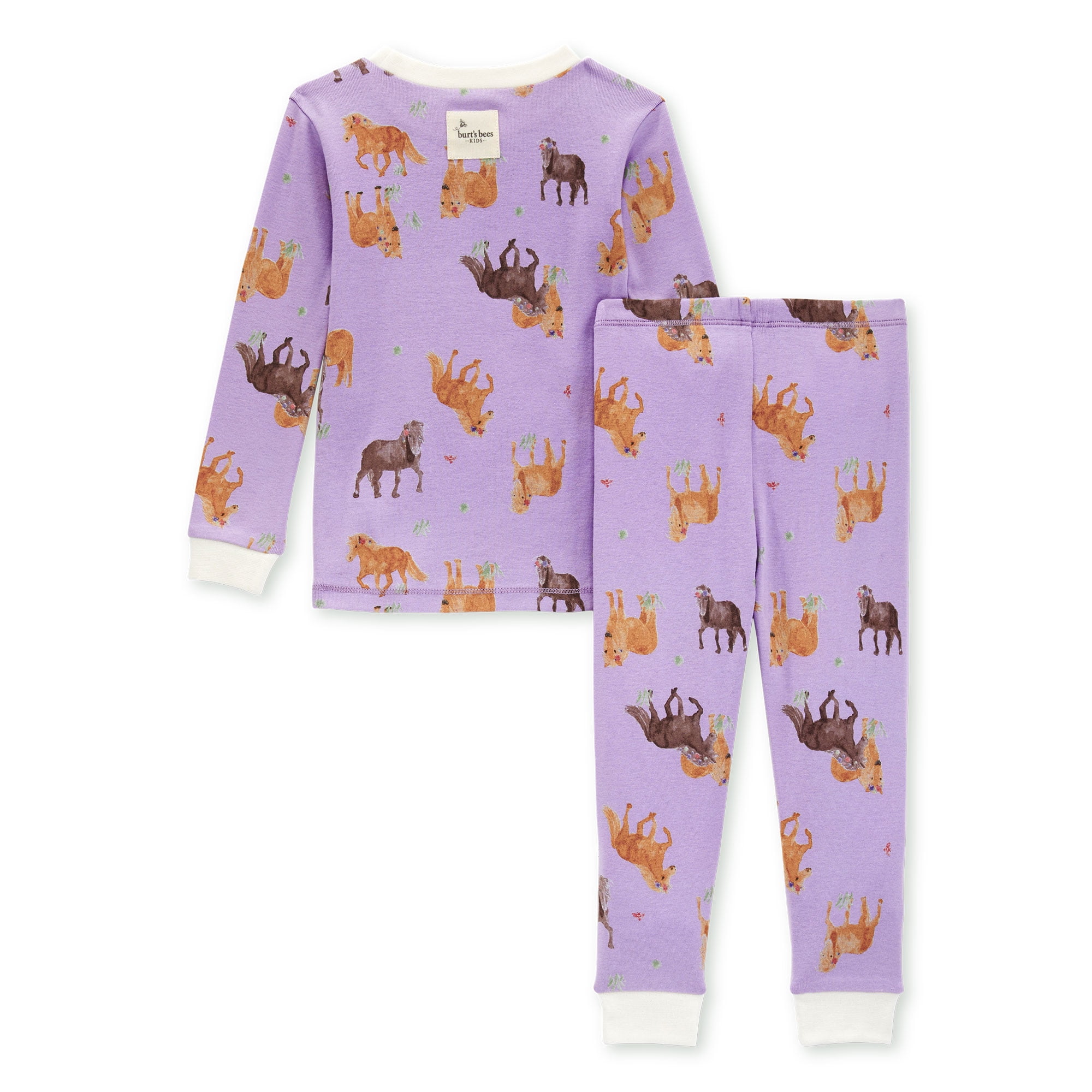 Burt's Bees Baby Organic Cotton Baby & Toddler Long Sleeve Pajama Set, 2-Piece, Sizes 12 Months-5T