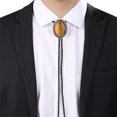 thumbnail image 3 of Bolo Tie with Natural Tiger Eye Stone Handmade Bolo Tie for Men, 3 of 6