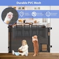 thumbnail image 5 of Gate with Cat Door 55" Wide Retractable Baby Gate for Stairs Mesh Baby Gate with Pet Door Retractable Dog Gate for The House Retractable Pet Gate with Door Safety Gates for Toddlers, 5 of 8