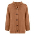 thumbnail image 4 of Womens Single-Breasted Cardigan Sweater Solid Loose Open Front Cardigan with Pockets Warm Knit Sweater Cardigan, 4 of 5