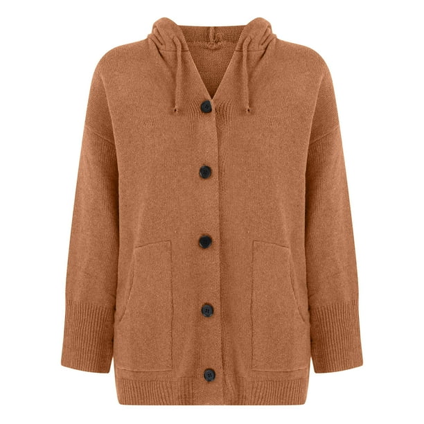 Suéteres para mujer Color sólido Bolsillo de un solo pecho Con