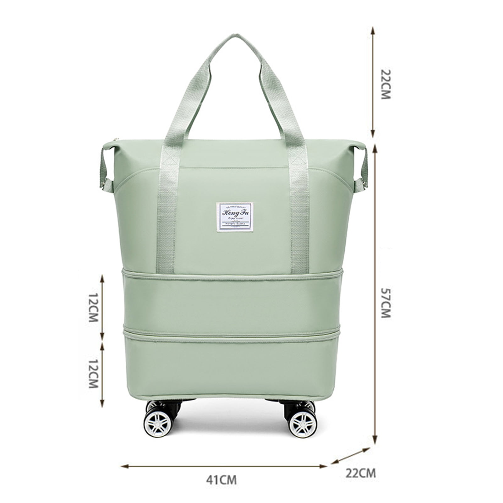 Callipe Travel Expandable Luggage Bag with Multiple Compartments Large Capacity Zipper Closure Waterproof Duffel Bag Suitcase with Wheels