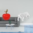 thumbnail image 2 of Estatua de toro, figura de cerámica, escultura de fruta artificial, artesanía, decoración de escritorio, material de resina, forma única, adecuada par, 2 of 8