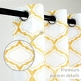 thumbnail image 2 of Driftaway Geo Trellis Room Darkening Grommet Unlined Window Curtains, Set Of Two Panels, Each 52ÂX96Â (Yellow), 2 of 8