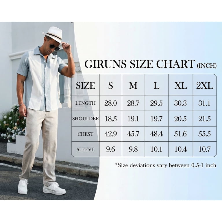 GIRUNS Men's Vintage Bowling Shirt Short Sleeve photo 6