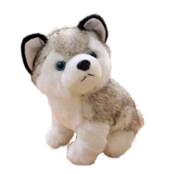 FELTECHELECTR Peluche de perro husky, adorable muñeco de peluche, regalo para niños y adultos, 18 cm (husky)