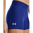 thumbnail image 2 of Under Armour Womens HeatGear Mid Rise Shorty Royal Blue 400/White Large, 2 of 6