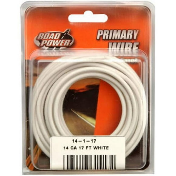Coleman Cable 55669033 17 ft. 14 Gauge Primary Wire - White