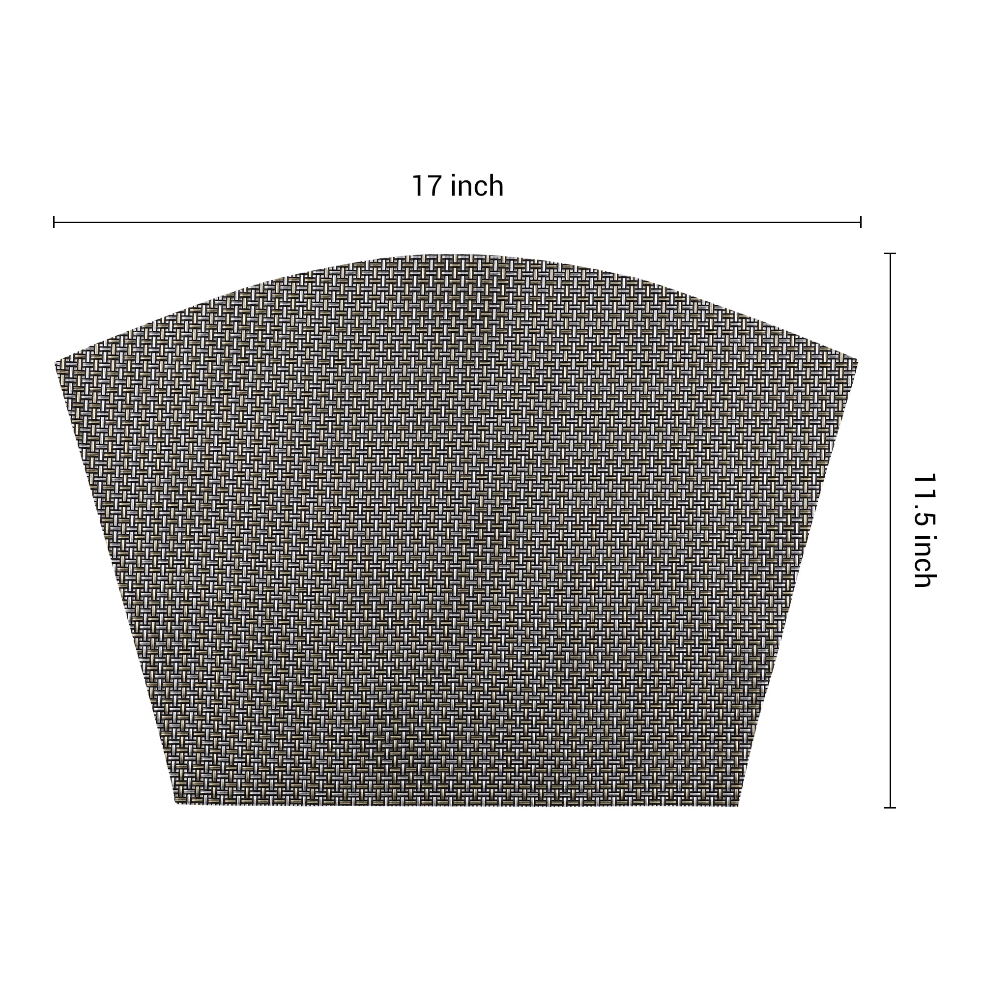 REGALWOVEN Placemats Set of 6 Solid Placemats for Kitchen Dining Table Decor Heat Resistant Table Placemats Wipeable Table Mat Black 17*11.5Inch