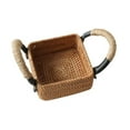 thumbnail image 3 of Cesta de ratán, cesta para aperitivos, bandeja para servir, cesta de pan tejida a mano novedosa, cesta de almacenamiento para cafeterías, vacaciones, B, 3 of 8