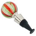 thumbnail image 3 of GlassOfVenice Murano Glass Bottle Stopper - Red and Green, 3 of 5