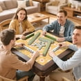 thumbnail image 7 of Durable Noise Reduction Gaming Mat 31.5 by 31.5 Inch, Non-Slip Mahjong Table Pad for Family Game Nights with Poker, Dominoes and Card Games, 7 of 7
