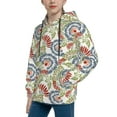 thumbnail image 2 of Lsque Paisley Floral 5 Patten Youth Hoodie Sweatshirt Pullover with Kangaroo Pocket Boys and Girls Hoodie Warm Hoodie for Kids-Medium, 2 of 6