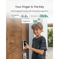 thumbnail image 3 of DESLOC D110 Plus WiFi Fingerprint Keypad Door Lock with Handle Set, App Front Door Lock Set with Fingerprint Unlock, Remote Access, Voice Control, Visual Display, Backlit, IP54, Auto-Lock, Silver, 3 of 9