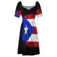 thumbnail image 4 of PUERTO RICAN FLAG ||| by solomaskx Sleeveless Dress cocktail dresses womans clothing, 4 of 6