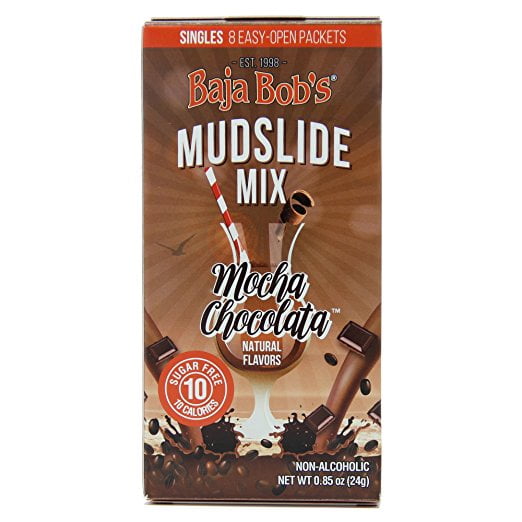 Baja Bob's Sugar Free Mudslide Mix 8 Single-Serve Cocktail Mix Packets by