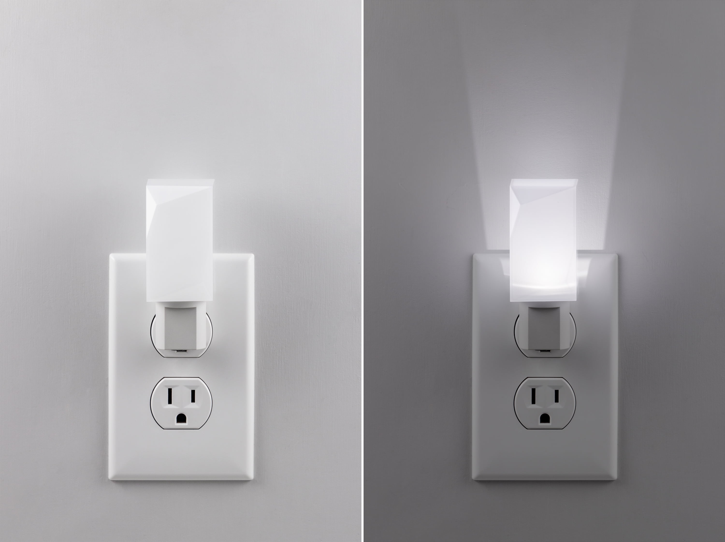 (3 pack) Great Value Plug-in LED Night Light, Light Sensing, Daylight, 6 in, 2.83 in, Adult