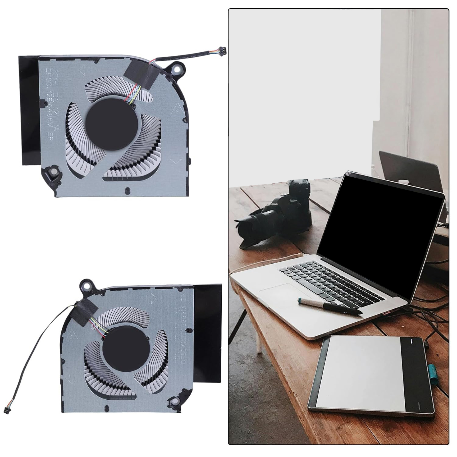 CPU GPU Fan Laptops Cooling Fan DC12V 4Pin 4wires Coolers Fan for 16 PHN16-71 PHN18-71 Laptops Part