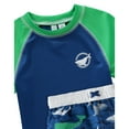 thumbnail image 3 of KIMU Surf Boys' Rash Guard Set - 2 Piece UPF 50+ Short Sleeve Swim Shirt and Swim Trunks (12 Months-12), 3 of 5