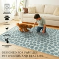 thumbnail image 4 of My Magic Carpet 3'x5' Machine Washable Non-Slip Kitchen Entryway Area Rug - Puff Dotty Lake Blue, 4 of 6
