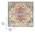 thumbnail image 3 of Livabliss Area Rugs for Living Room, 7ft Round Elaziz Traditional Orange Square Rug, Bedroom Dining Room Home Decor Stain Resistant Carpet (6'7" x 6'7"), 3 of 6