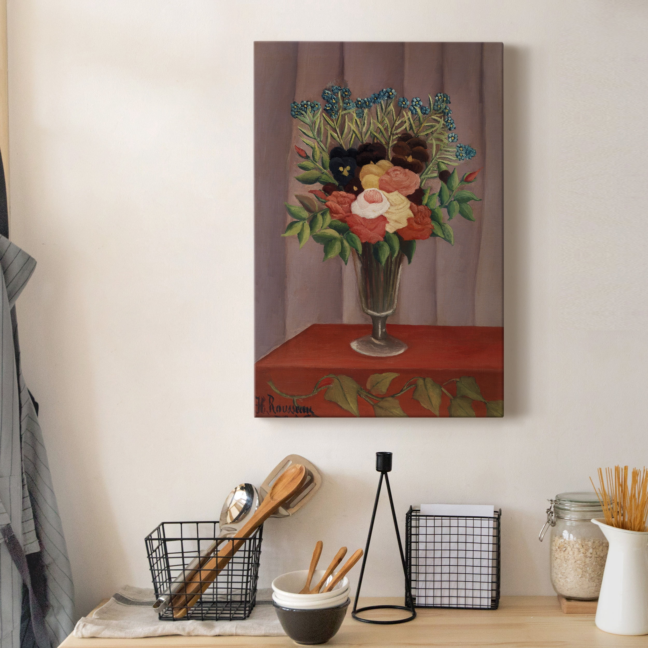 Bouquet of Flowers (Bouquet de fleurs) Premium Gallery Wrapped Canvas - Ready to Hang - 8 x 12