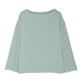 thumbnail image 4 of Yuhangmm Womens T Shirts, Summer Boat Neck Long Sleeve Oversized Casual Loose Fit Tunic Yoga Shirts Women Mint Green XXL, 4 of 6