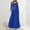 Blue, variant on Women's Casual Long Sleeve Round Neck Dress Comfortable Stretchy Blend Loose Fit Everyday Maxi Dress for Spring and Fall