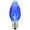 Blue, variant on 0.38 watt C7 Faceted LED Pink Replacement Bulb