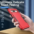 thumbnail image 3 of SaniMore for Google Pixel 8 Pro 6.7-inch Case, Military Grade Drop Protection Slim Hard PC + Shock Absorption TPU Bumper Dual-Layer Shockproof Anti-Scratch Cover for Google Pixel 8 Pro 2023, Red+Black, 3 of 7