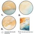 thumbnail image 3 of Designart "Mirage of the Desert in Blue and Orange I" Abstract Canvas Wall Art - Modern Blue Tachisme Hallway Wall Art Decor, 3 of 6
