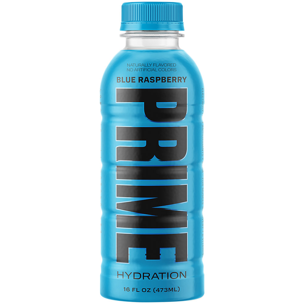 Prime Hydration with BCAA Blend for Muscle Recovery Blue Raspberry (12 Drinks, 16 Fl Oz. Each) - image 2 of 4