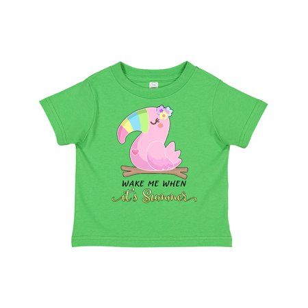 

Inktastic Funny Wake Me When It s Summer Sleepy Parrot Gift Toddler Boy or Toddler Girl T-Shirt