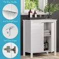 thumbnail image 6 of RiverRidge Madison 2-Door Bathroom Linen Storage Cabinet and Laundry Shelf - White, 6 of 9