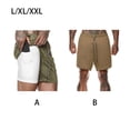 thumbnail image 2 of Eigraketly Pantalones deportivos de verano con bolsillo para teléfono, pantalones cortos de entrenamiento, atletas de secado rápido, entrenamiento Uniforme atlético Verde L Eigraketly OD028532-01, 2 of 6