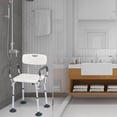 thumbnail image 4 of Costway Shower Chair Bathtub Adjustable Height Bench w/ Removable Armrests & Back, 4 of 10