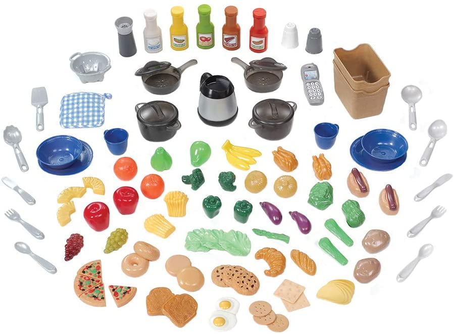 Step2 Grand Walk In Kitchen Grill Large Kids Kitchen Playset Toy Play Kitchen With 103 Pc Play Kitchen Accessories Set Included Brown Tan Maroon 821400 Walmart Com Walmart Com