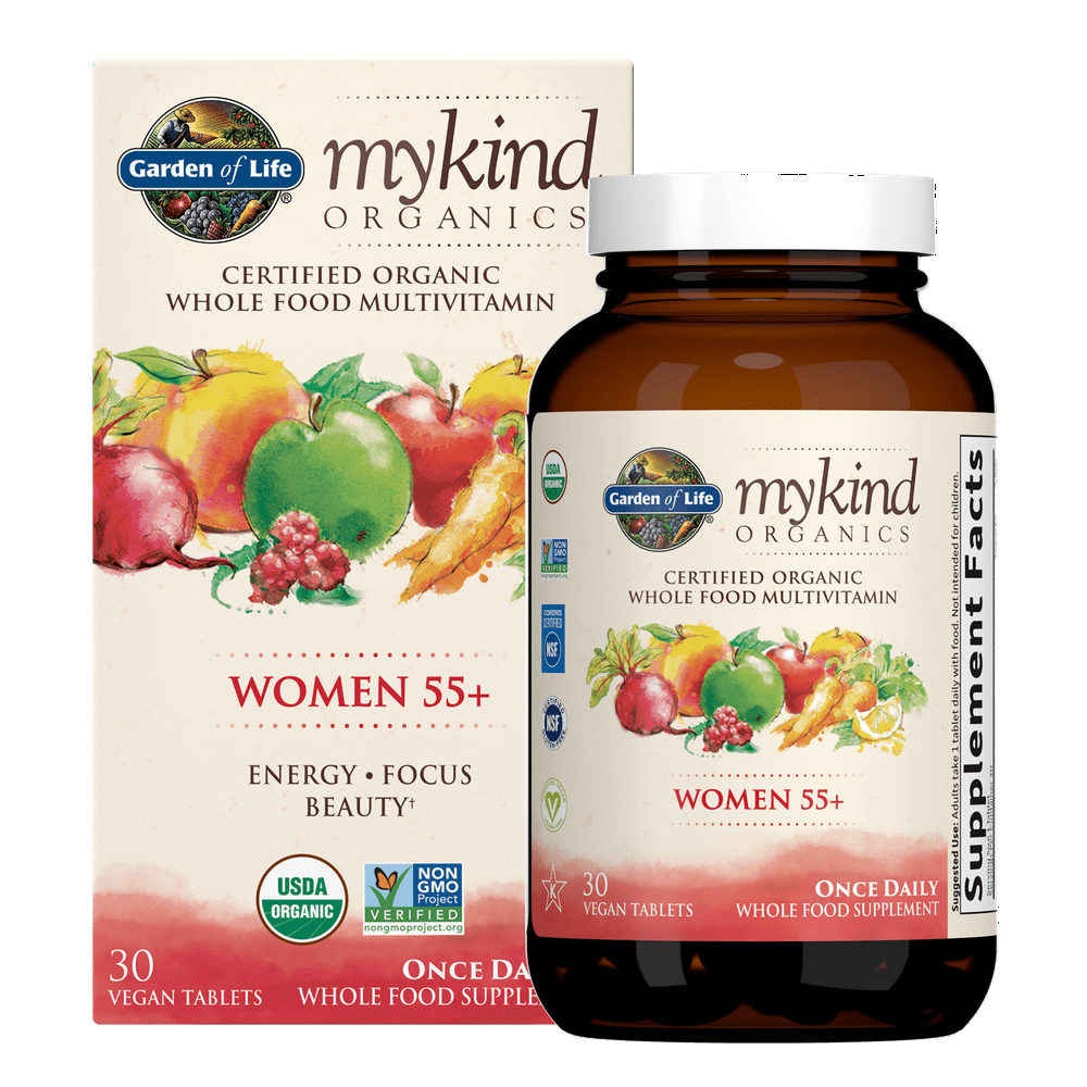 Garden of Life Mykind Organics Women 55+ One A Day Multivitamin Tablets