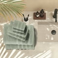 thumbnail image 4 of Virtu Bath Towel Sets For Bathroom 100% Ring Spun Cotton Luxury Bath Towel Set 6 Pc Highly Absorbent Towels, Sage Green, 4 of 5