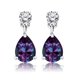 thumbnail image 1 of Pendientes Clásicos de Oro Blanco de 18 K JeenMata con Colgante de Alejandrita 2,5 quilates corte redondo y en Forma de Pera para mujer, 1 of 6