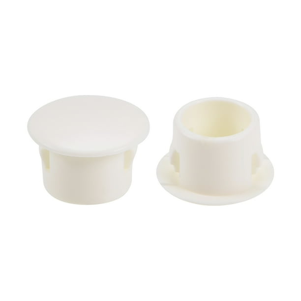 Hole Plugs White Plastic 13mm(1/2inch) Snap in Locking Hole Tube